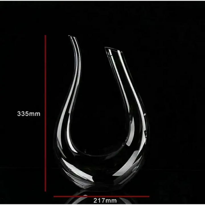 Crystal U-shaped 1500ml Wine Decanter - Transparent