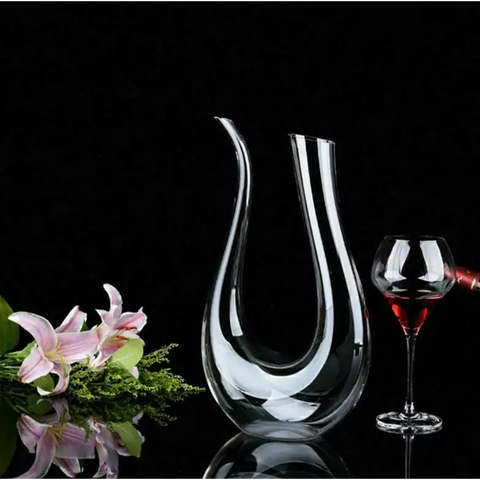 Crystal U-shaped 1500ml Wine Decanter - Transparent