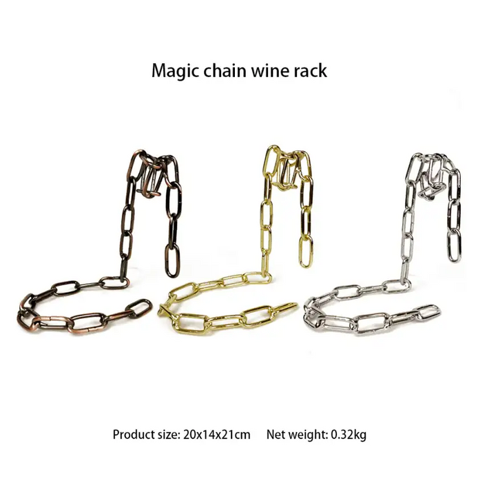 Magic Iron Chain Wine Bottle Holder