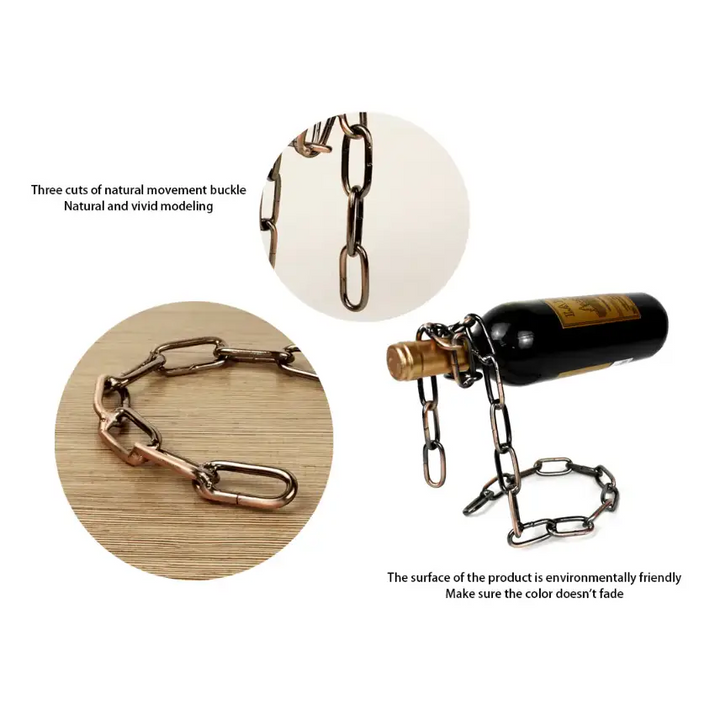 Magic Iron Chain Wine Bottle Holder