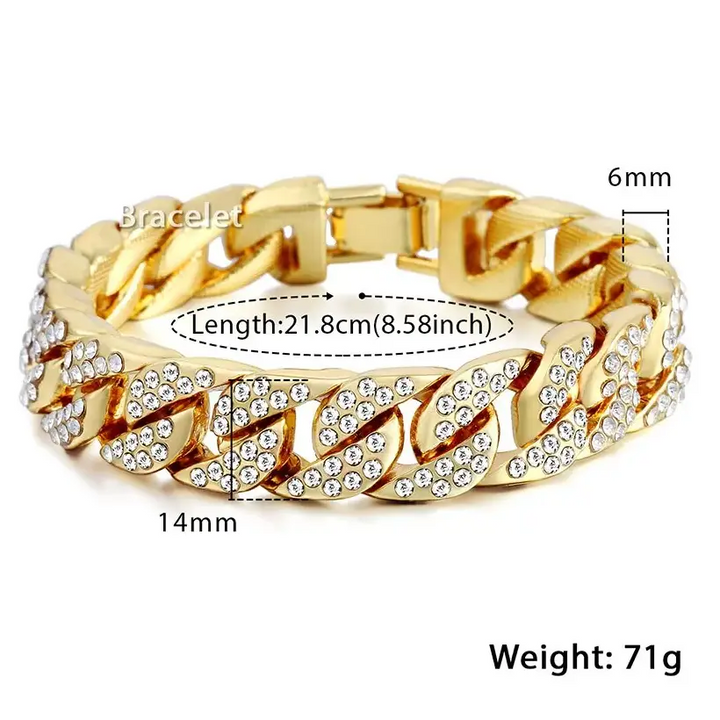 Miami Gold Curb Cuban Bracelet