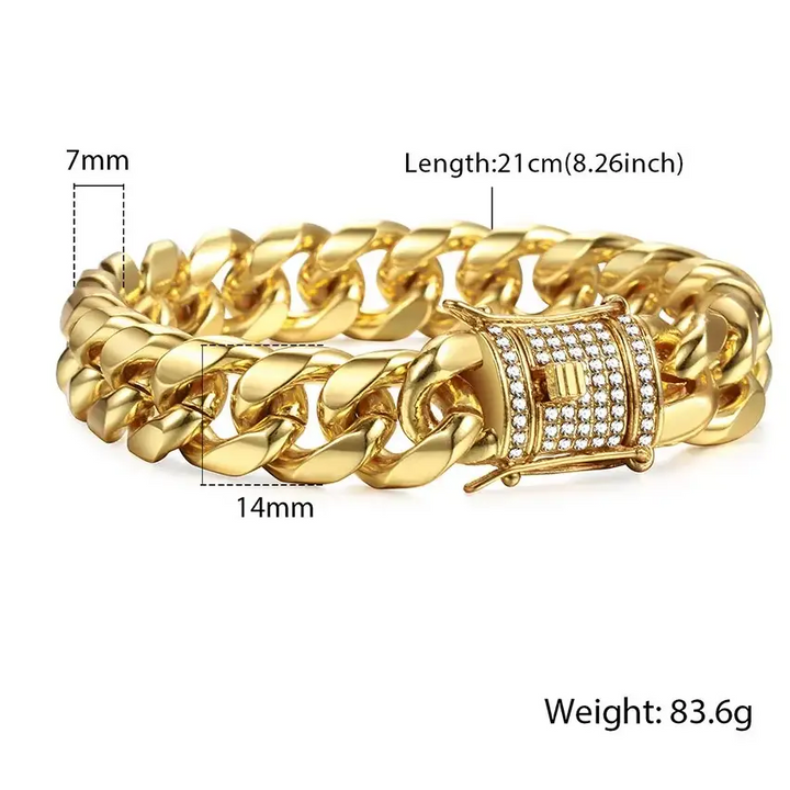 Miami Gold Curb Cuban Bracelet