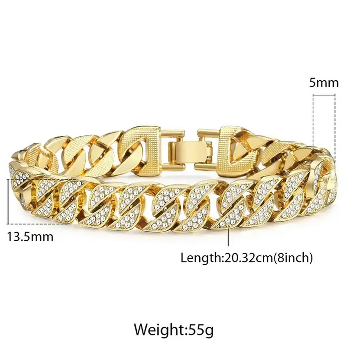 Miami Gold Curb Cuban Bracelet