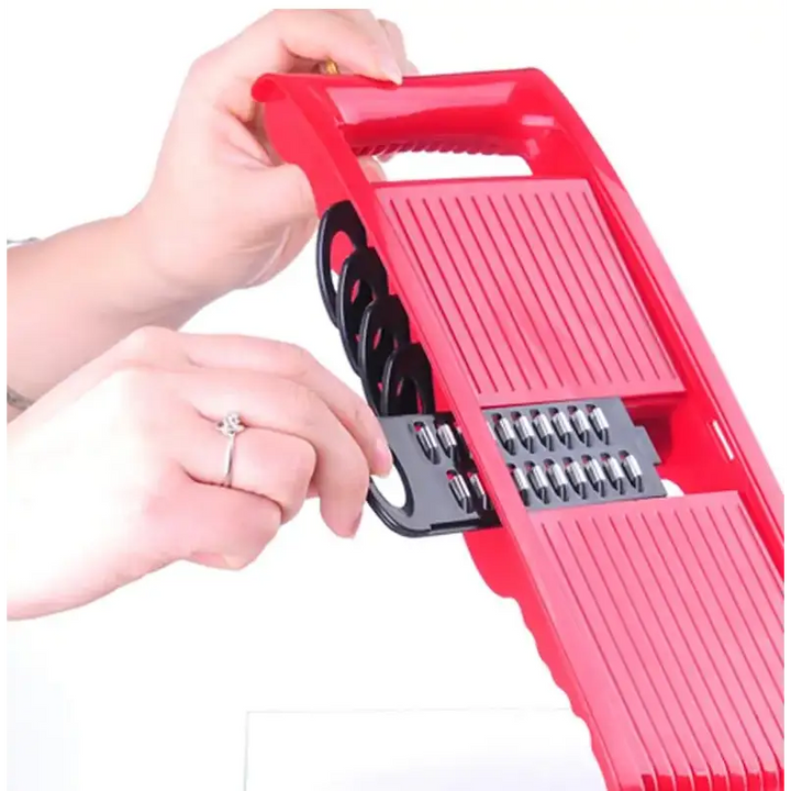 Multifunction Kitchen Slicer 6 Blades - Red