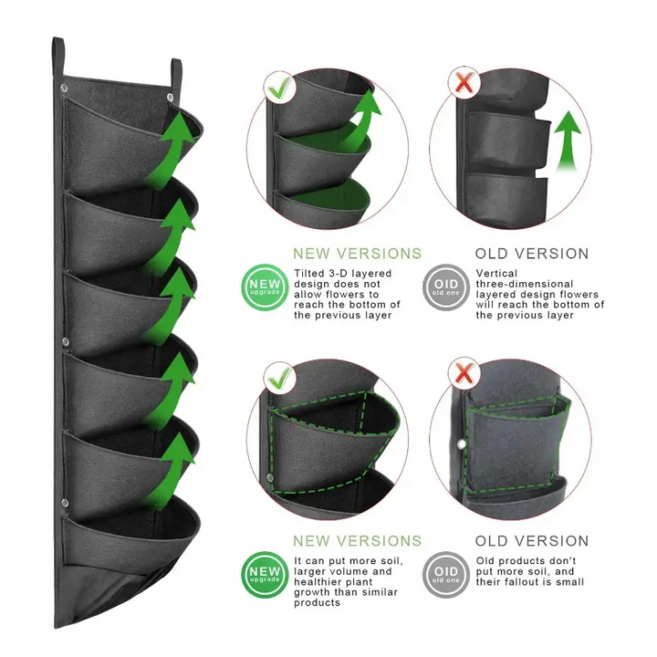 Vertical Hanging Garden Flower Pots